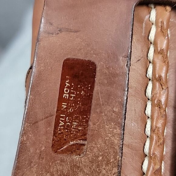 Mark Nason Made In Italy Leather Square Toe Loafers Cognac, Men\'s Slip-On SZ 8 main image 4